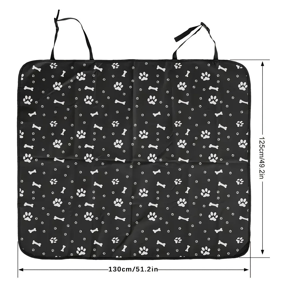 1pc Black Waterproof Pet Car Seat Cover Cushion Rear Seat Protection Pad for Dogs And Cats Safe Travel Accessories