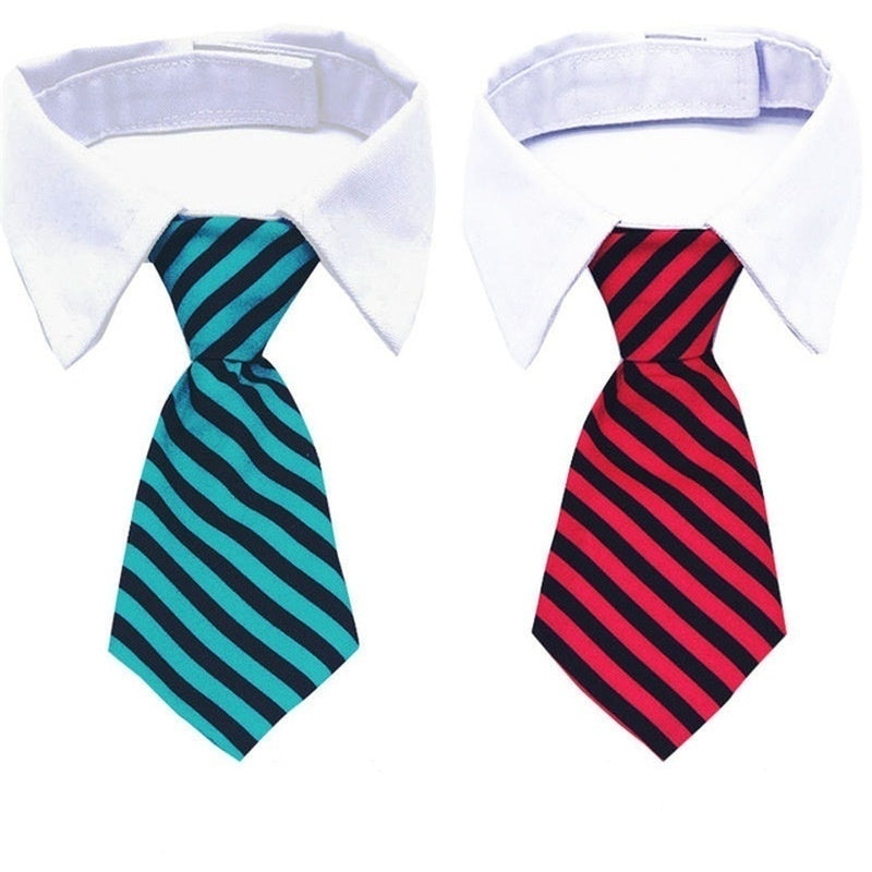 2023 Dog Cat Grooming Cat Striped Bow Tie Animal Striped Bow Tie Collar Pet Adjustable Christmas Cat Collar Pet Collar