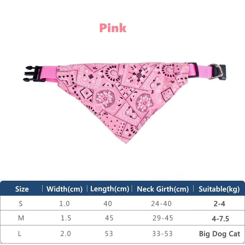 Cat Collar Lovely Triangular Necktie for Puppy Kitty Saliva Tie Cute Scarf Bandana Floral Design Adjustable Collar Pet Supplies