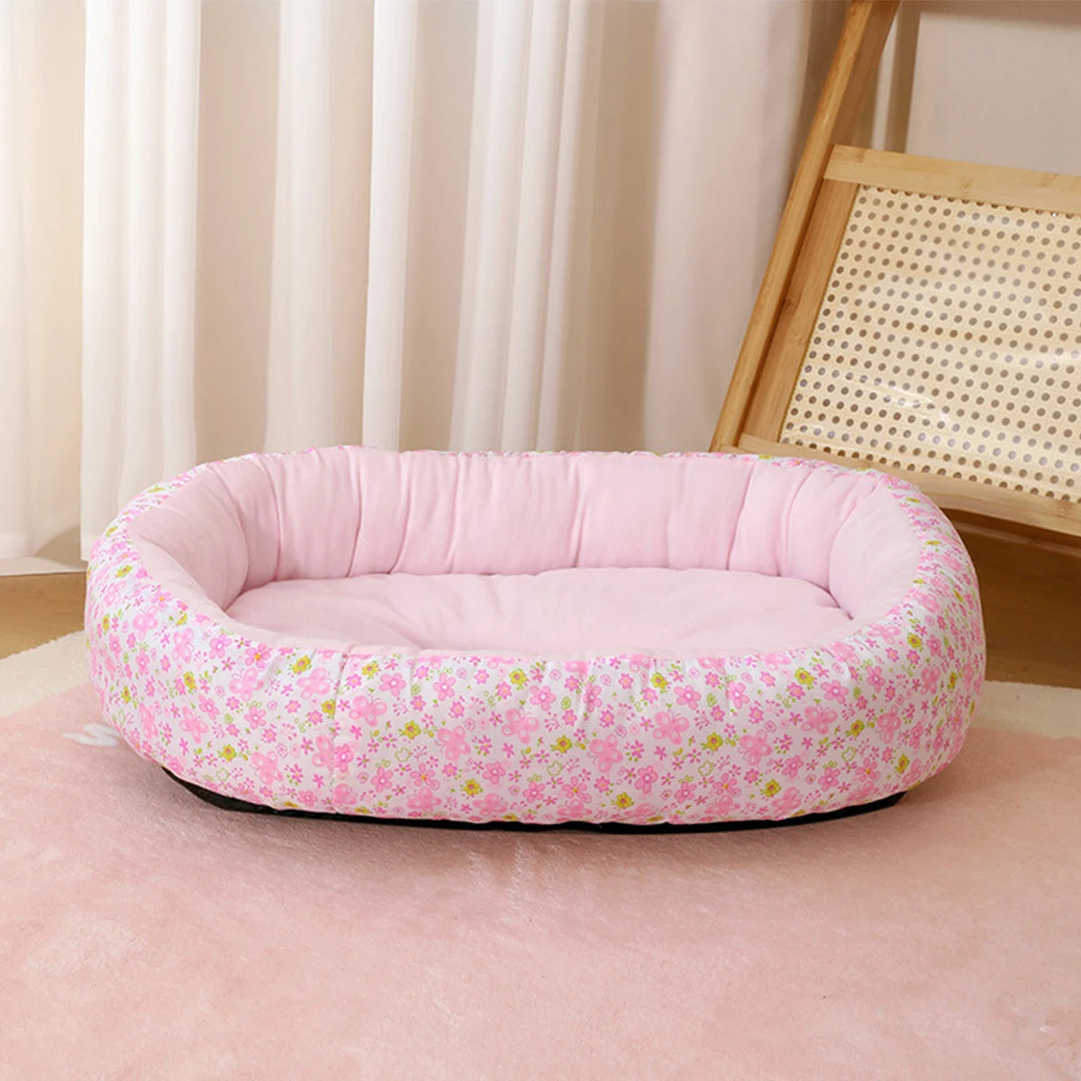 All Seaasons Dog Bed for French Bulldog Chihuahua Four Color Soft Cat Bed Flower Dog Pad Sleeping Kitty Pad Cute Pet Bed for Dog