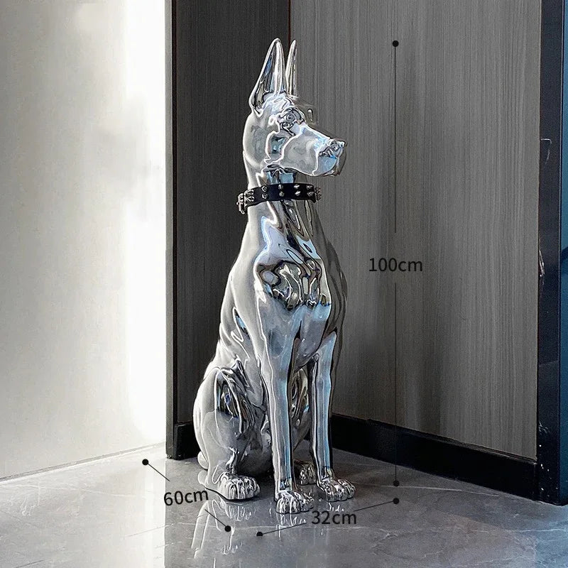 Dog Sculptures Statue Large Luxury Creative Figurines Modern Nordic Figurine Living Room Sculpture Sofa Beside Home Decoration