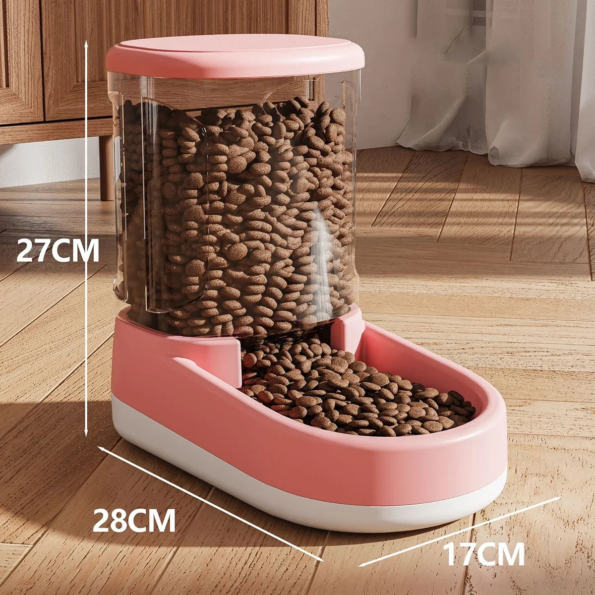 3.8L Large Capacity Pet Feeder Water Modern Design Dispenser Food Grade PP Material Anti Slip Bottom Design for Dog Cat Feeding