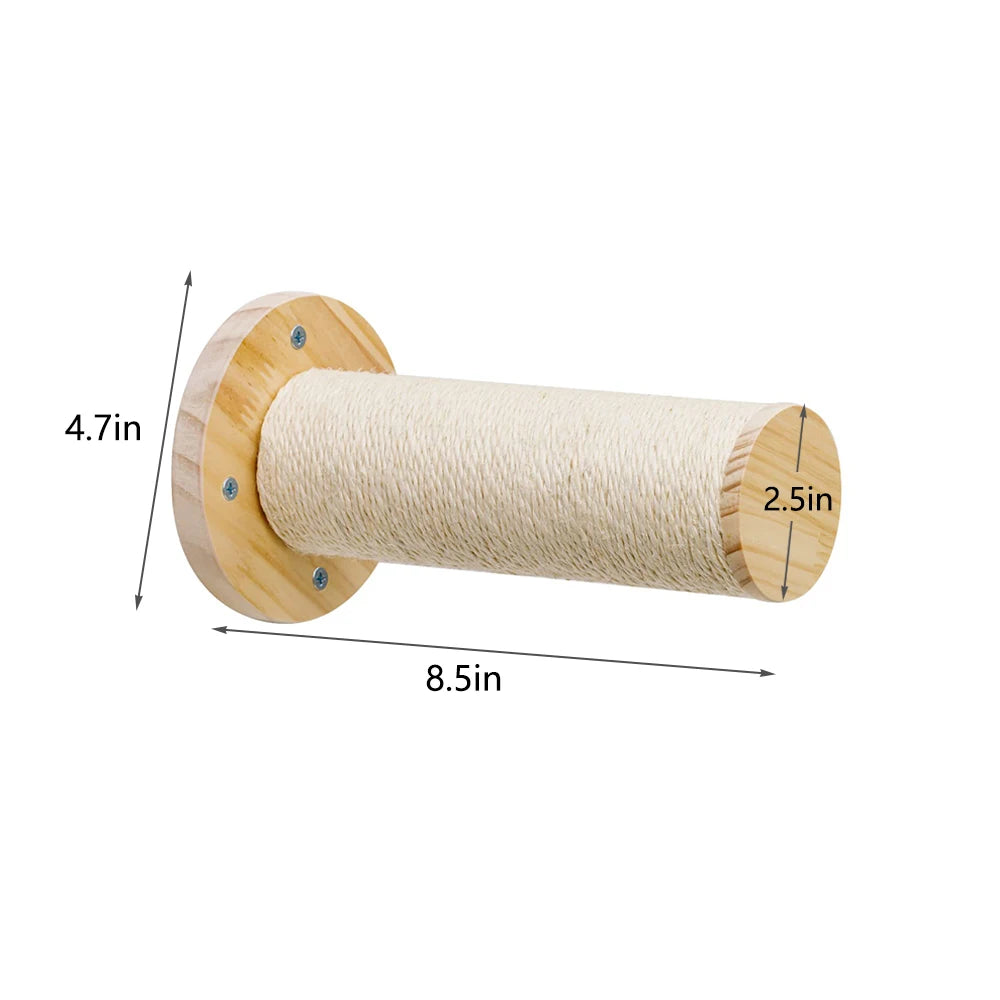 Cat Shelf Wall Hammock Climbing Shelves Moon Shaped And Perches Ladder Solid Wood Steps For Activity Indoor Cats Wall Furniture