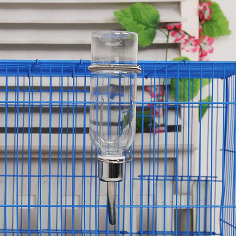 Pet Rabbit Puppy Dog Cat Stainless Water Dispenser Hang Bott