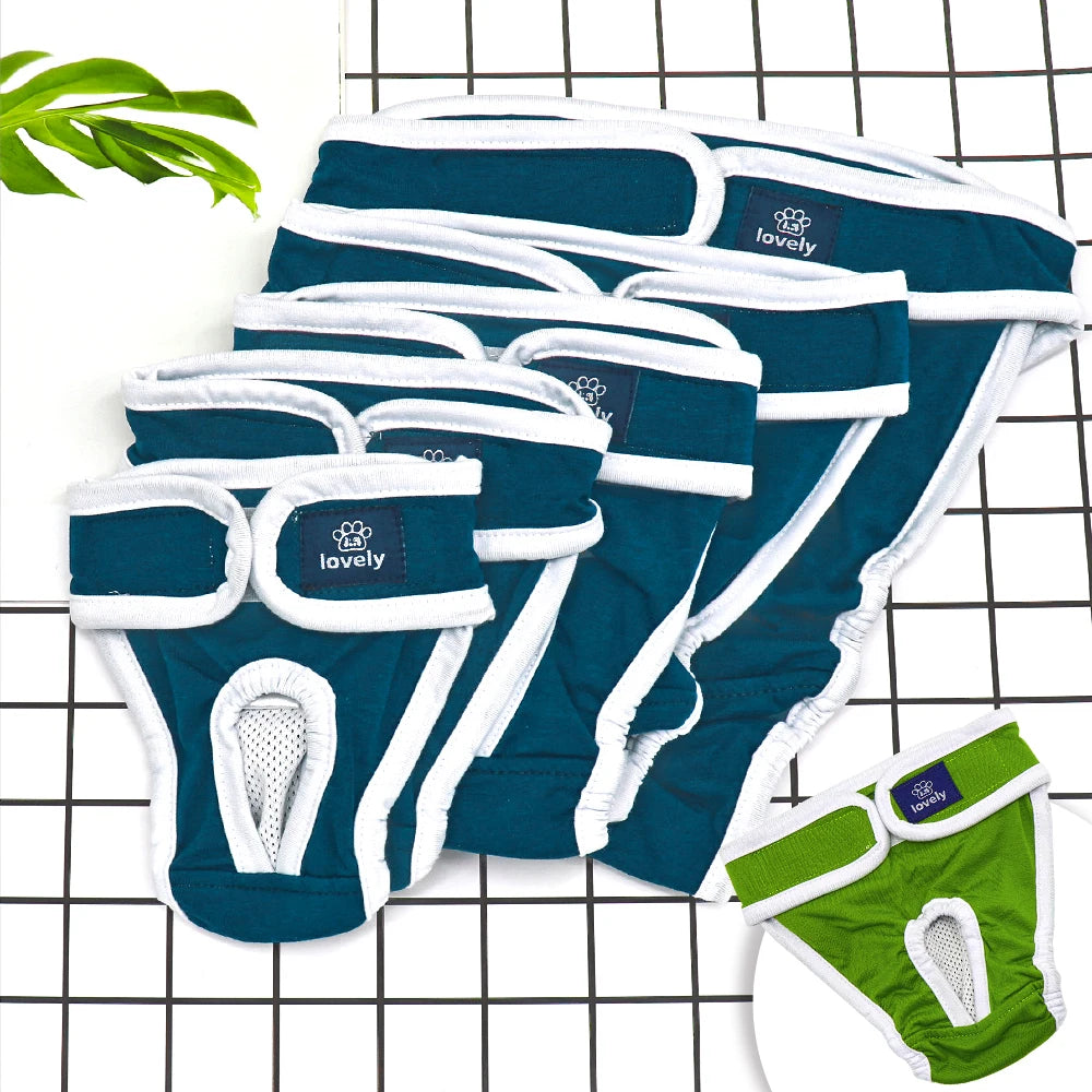 Dog Physiological Pants Washable Dog Diapers Soft Female Dogs Shorts Panties Menstruation Sanitary Underwear Briefs S-2XL