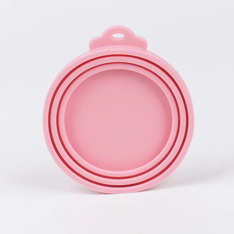 Pet Can Covers With Spoon Universal BPA Free Stretch Lids Fit 3 Standard Size Silicone Pet Food Can Cover for Dog and Cat Food