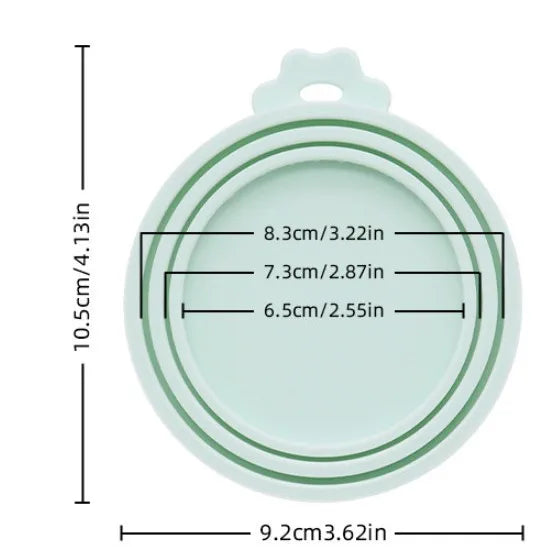Pet Can Covers With Spoon Universal BPA Free Stretch Lids Fit 3 Standard Size Silicone Pet Food Can Cover for Dog and Cat Food
