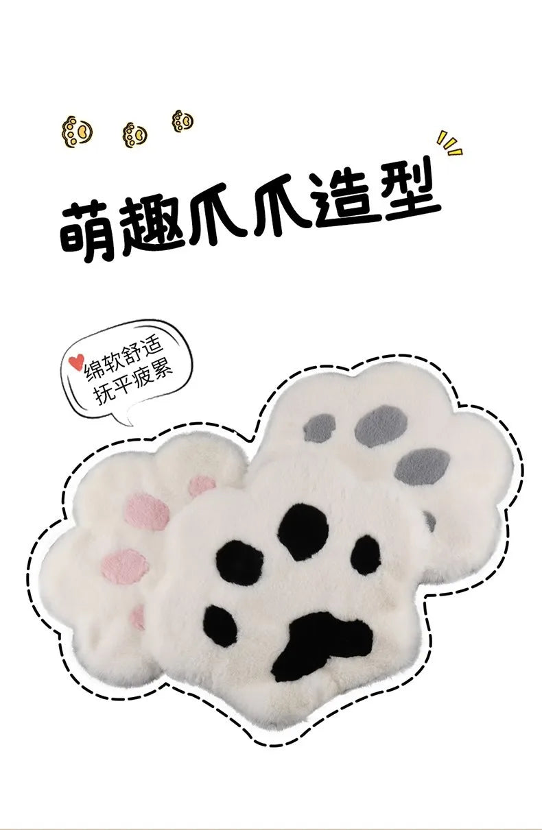 Various Colors Car Cushion Universal Cute Cat Paw Car Warm Plush Car Padded Seat Cushion Autumn and Winter 자동차 방석