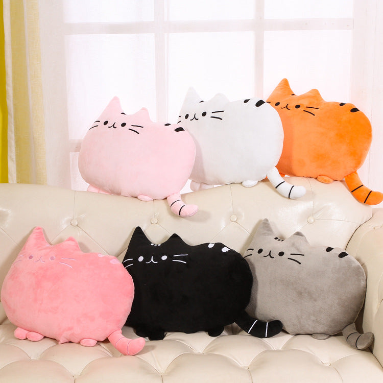 Creative Sofa Cushion Cat Pillow Cotton Biscuit Plush Animal Doll Kids Toys Cute Houseware Decoration Halloween Gifts