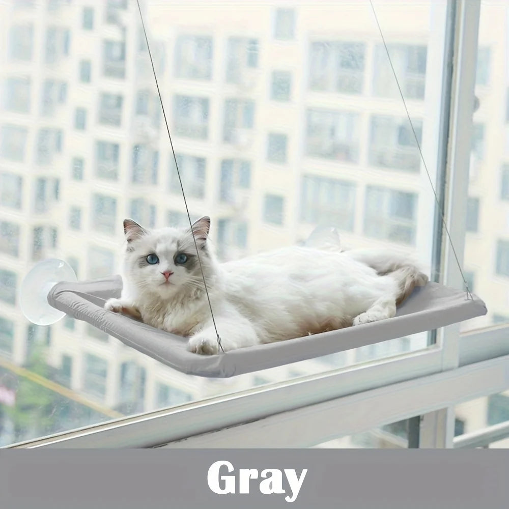 [Cozy Cat Hammock] Cat Hammock | Cozy Space-Saving Window Ledge Bed, Suction Cup Installation, Ideal for Indoor & Outdoor Use
