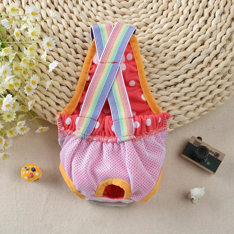 Dot Denim Dog Female Shorts Pants for Small Medium Dogs Chihuahua Pinscher Physiological Panties mascotas Underwear Accessories