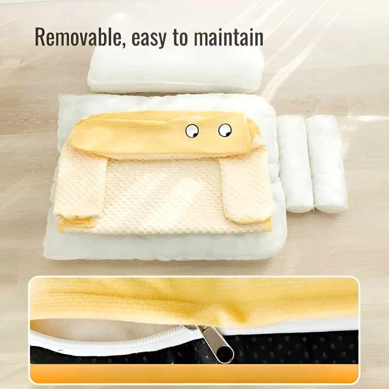 Pet Sofa Ice Doudou Backrest Big Eye Cushion Cool Feeling Cat Kennel Dog Kennel Cushion Breathable Removable and Washable Sofa