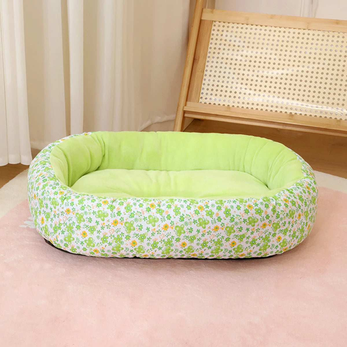All Seaasons Dog Bed for French Bulldog Chihuahua Four Color Soft Cat Bed Flower Dog Pad Sleeping Kitty Pad Cute Pet Bed for Dog
