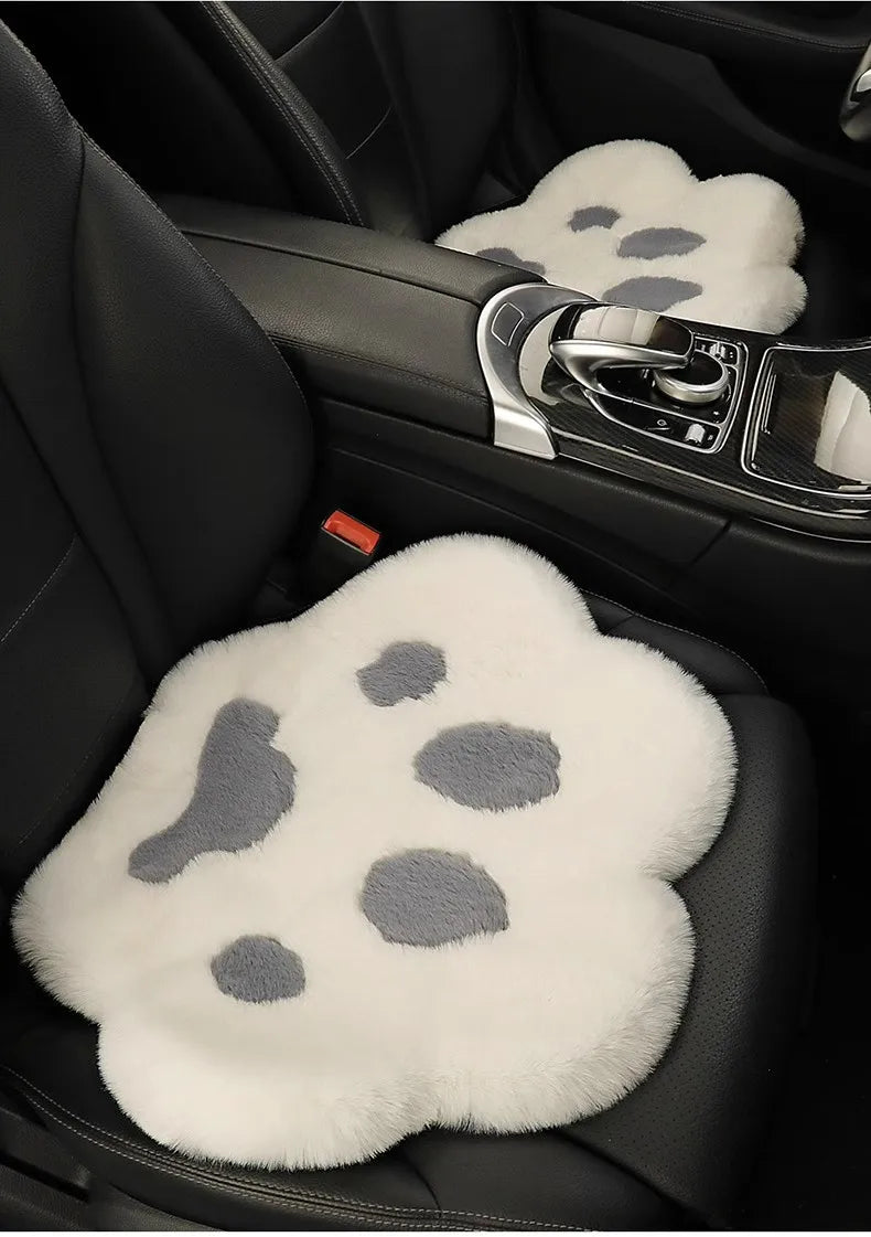 Various Colors Car Cushion Universal Cute Cat Paw Car Warm Plush Car Padded Seat Cushion Autumn and Winter 자동차 방석