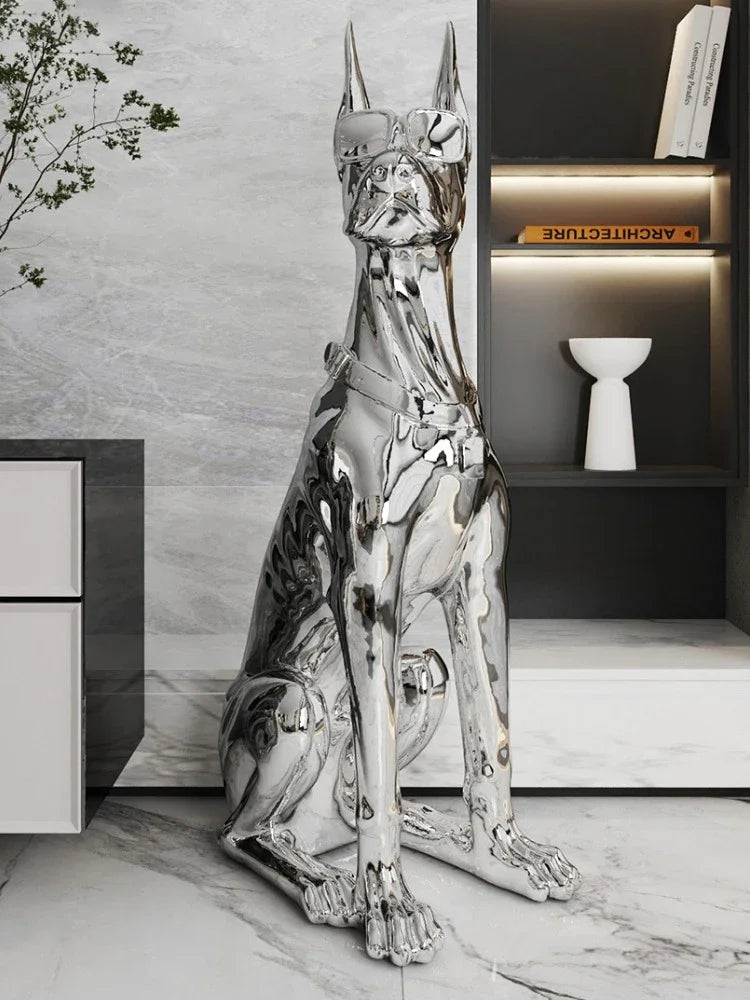 Dog Sculptures Statue Large Luxury Creative Figurines Modern Nordic Figurine Living Room Sculpture Sofa Beside Home Decoration