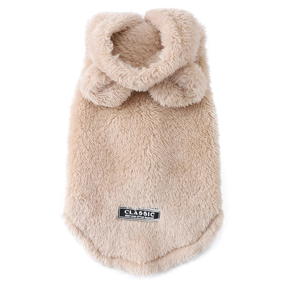 Winter Warm Cat Hoodie Cute Cozy Pet Outfits Rabbit Ears Pets Clothes For Small Medium Dogs Cats Puppy Kitty Soft Sphynx Coat