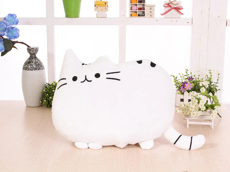 Creative Sofa Cushion Cat Pillow Cotton Biscuit Plush Animal Doll Kids Toys Cute Houseware Decoration Halloween Gifts