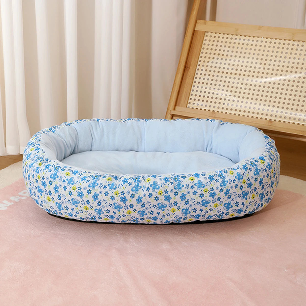 All Seaasons Dog Bed for French Bulldog Chihuahua Four Color Soft Cat Bed Flower Dog Pad Sleeping Kitty Pad Cute Pet Bed for Dog