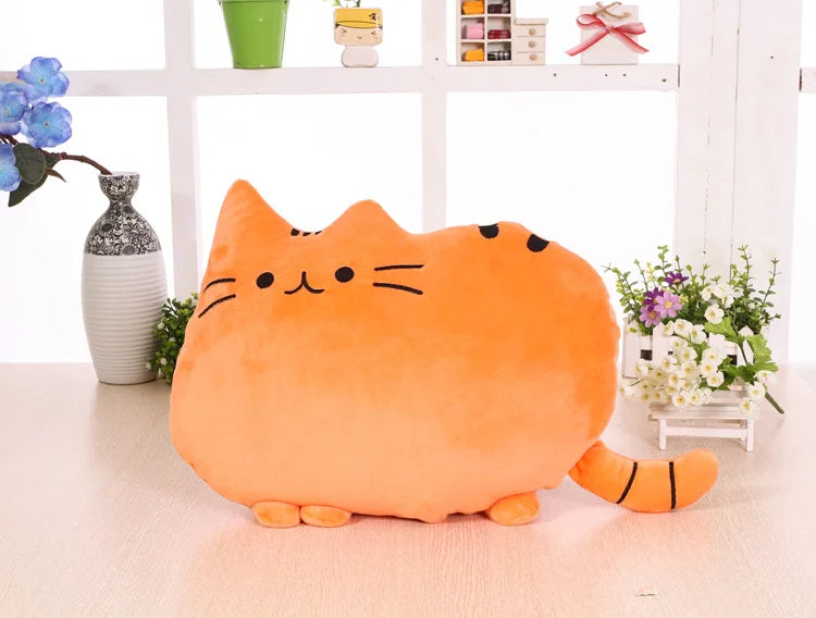 Creative Sofa Cushion Cat Pillow Cotton Biscuit Plush Animal Doll Kids Toys Cute Houseware Decoration Halloween Gifts