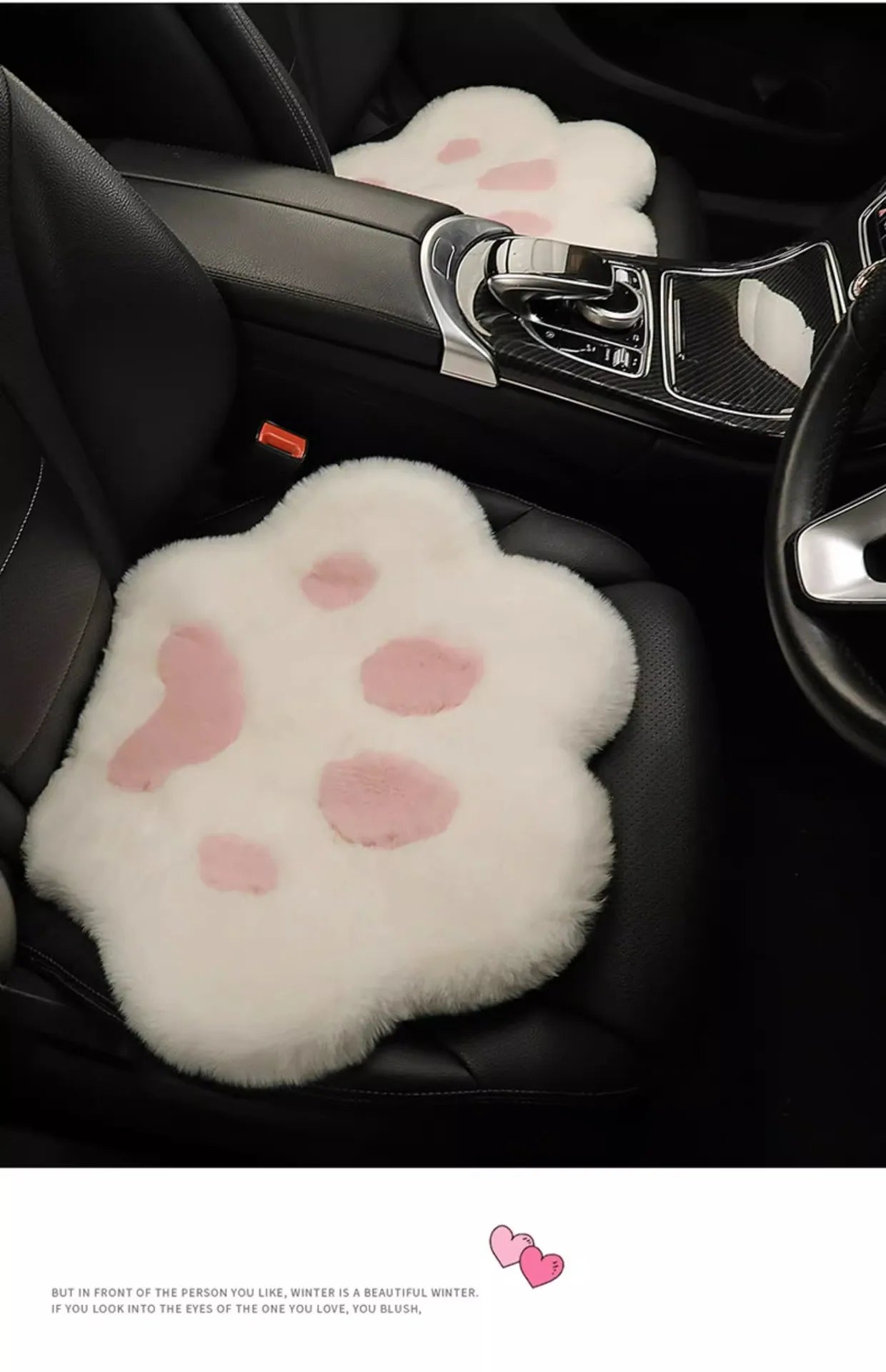 Various Colors Car Cushion Universal Cute Cat Paw Car Warm Plush Car Padded Seat Cushion Autumn and Winter 자동차 방석
