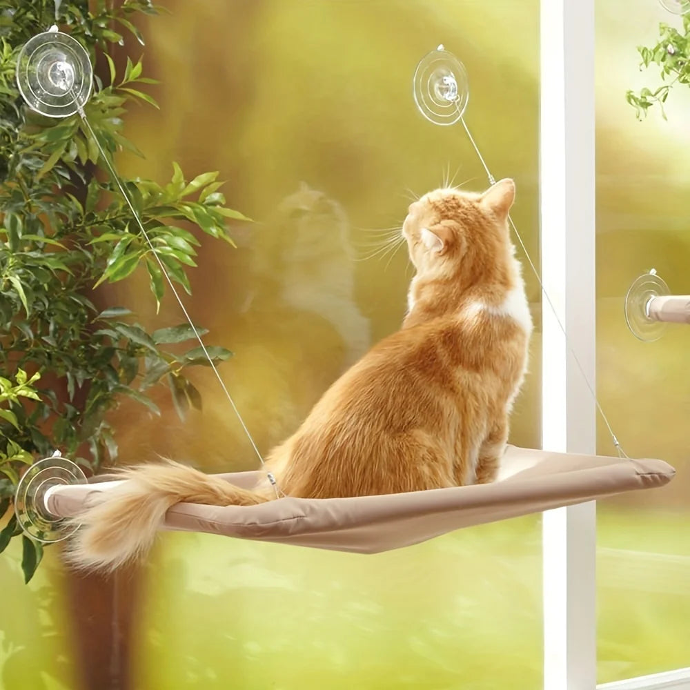 [Cozy Cat Hammock] Cat Hammock | Cozy Space-Saving Window Ledge Bed, Suction Cup Installation, Ideal for Indoor & Outdoor Use