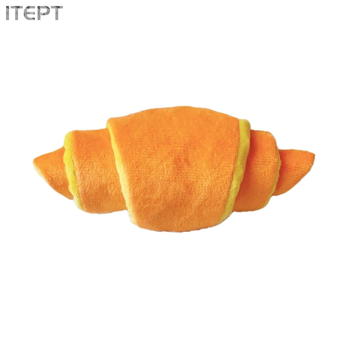 Plush Croissant Dog Toy, Interactive Squeaky Treat Dispensing Pet Plaything, Durable Soft Stuffed Animal,for Small to Medium Dog