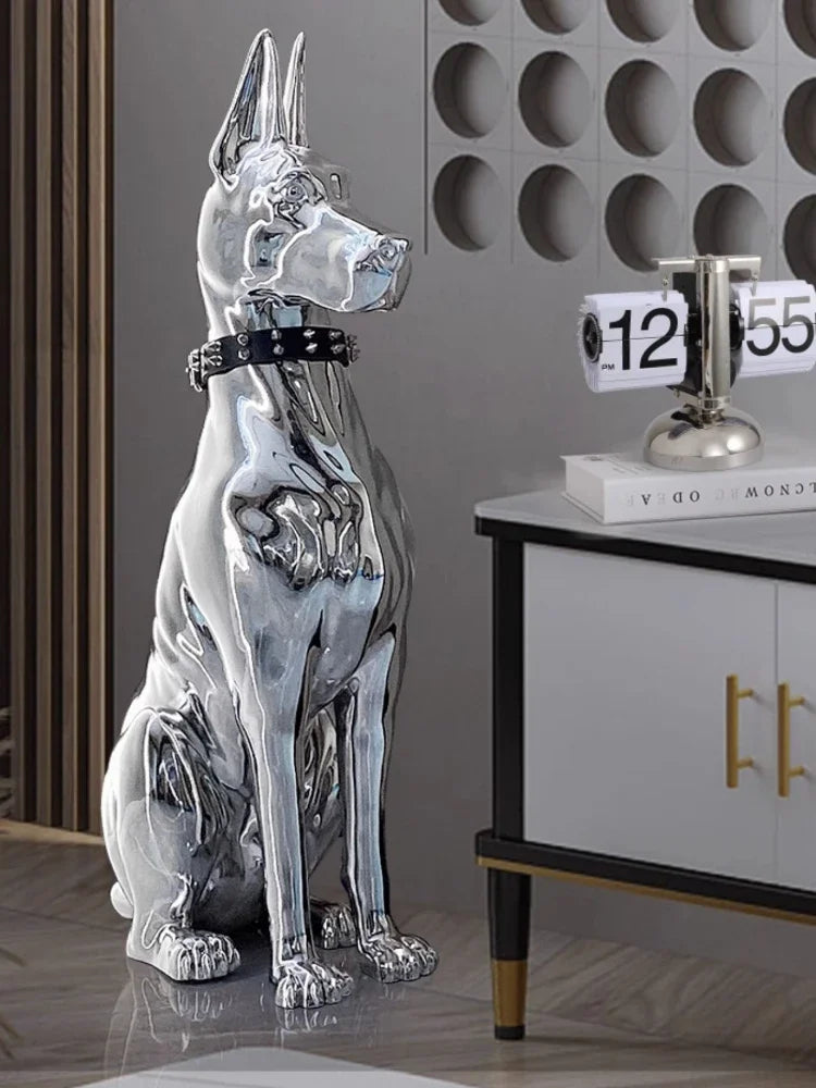 Dog Sculptures Statue Large Luxury Creative Figurines Modern Nordic Figurine Living Room Sculpture Sofa Beside Home Decoration