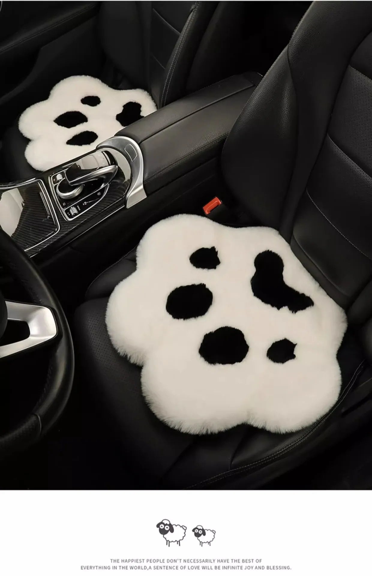 Various Colors Car Cushion Universal Cute Cat Paw Car Warm Plush Car Padded Seat Cushion Autumn and Winter 자동차 방석