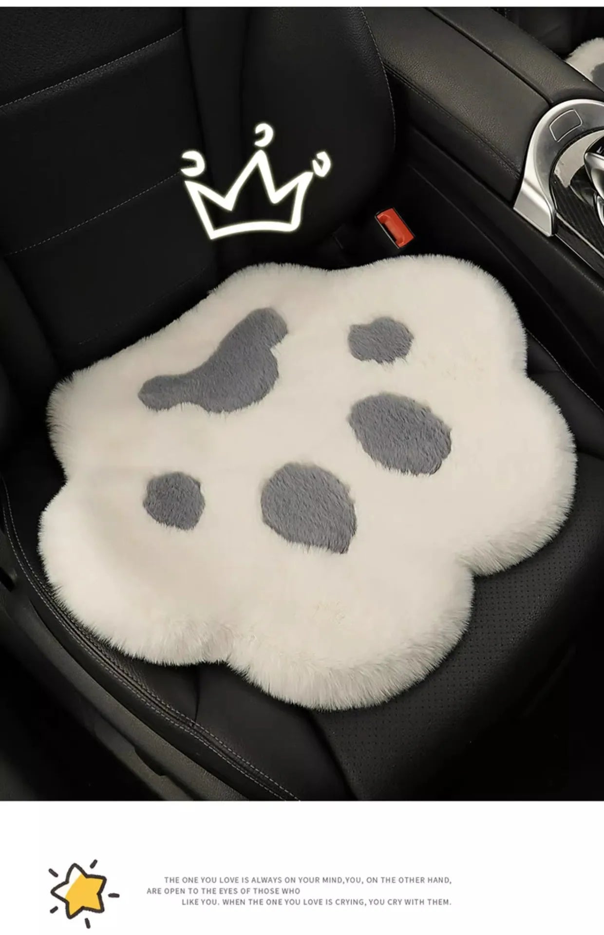 Various Colors Car Cushion Universal Cute Cat Paw Car Warm Plush Car Padded Seat Cushion Autumn and Winter 자동차 방석