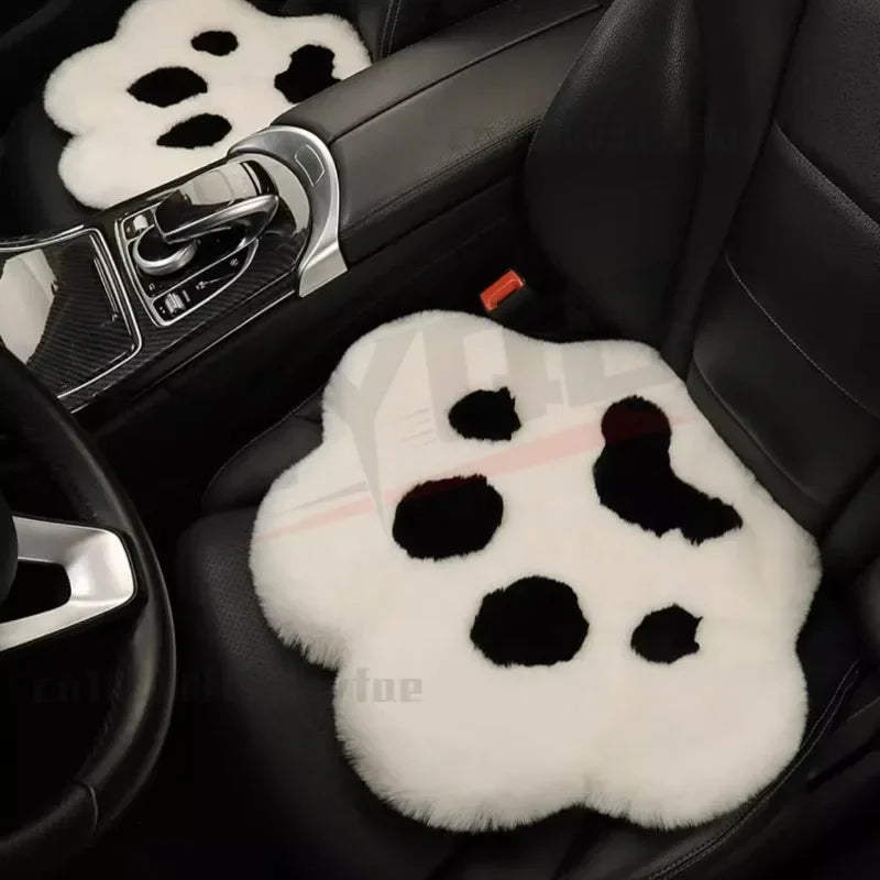 Various Colors Car Cushion Universal Cute Cat Paw Car Warm Plush Car Padded Seat Cushion Autumn and Winter 자동차 방석