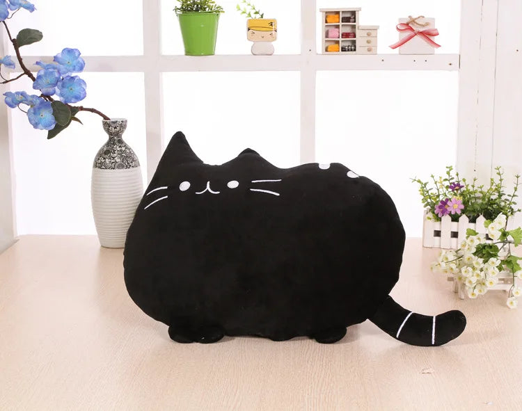 Creative Sofa Cushion Cat Pillow Cotton Biscuit Plush Animal Doll Kids Toys Cute Houseware Decoration Halloween Gifts