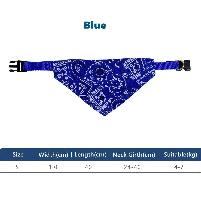 Cat Collar Lovely Triangular Necktie for Puppy Kitty Saliva Tie Cute Scarf Bandana Floral Design Adjustable Collar Pet Supplies