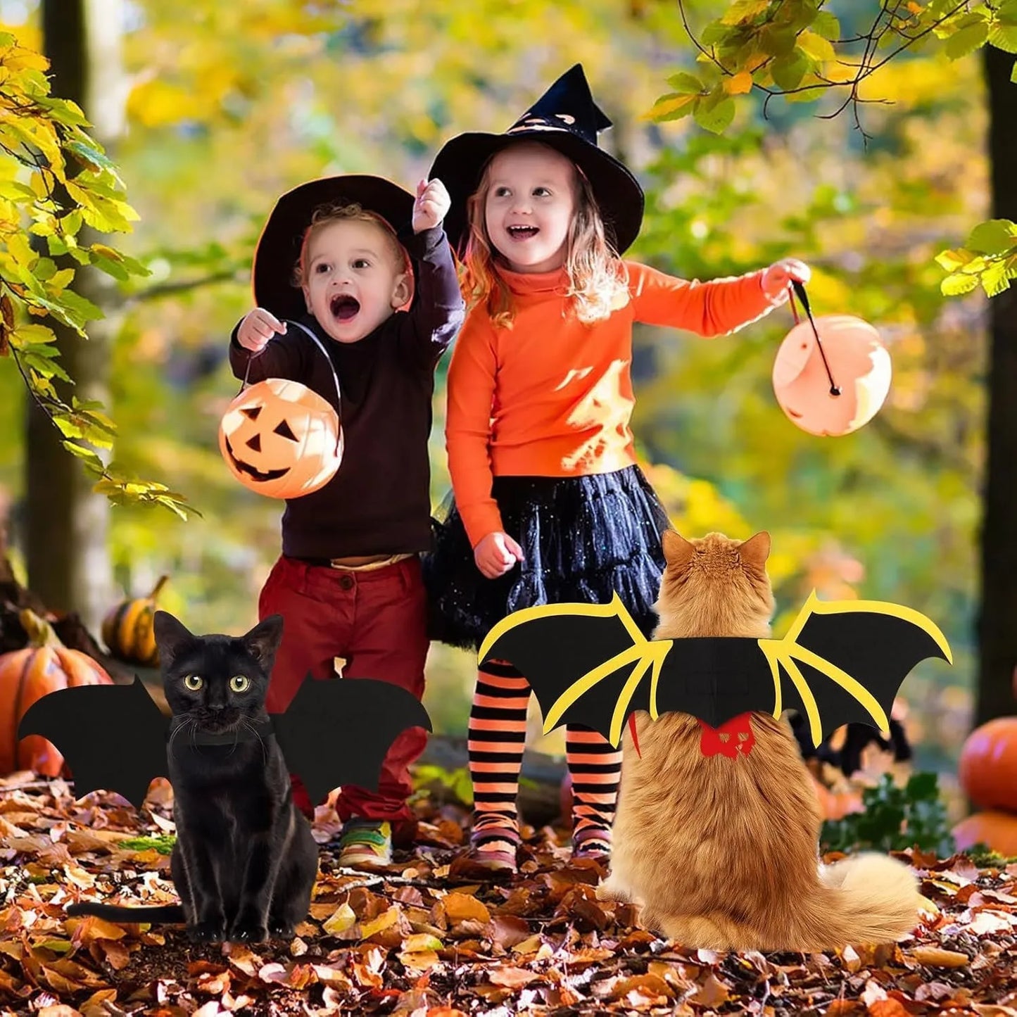 Cat Bat Wings Cat Bat Costume Halloween Costumes Cute Bats Wings for Cats Kitten Kitten Bats Wing Pet Dress Up Accessories