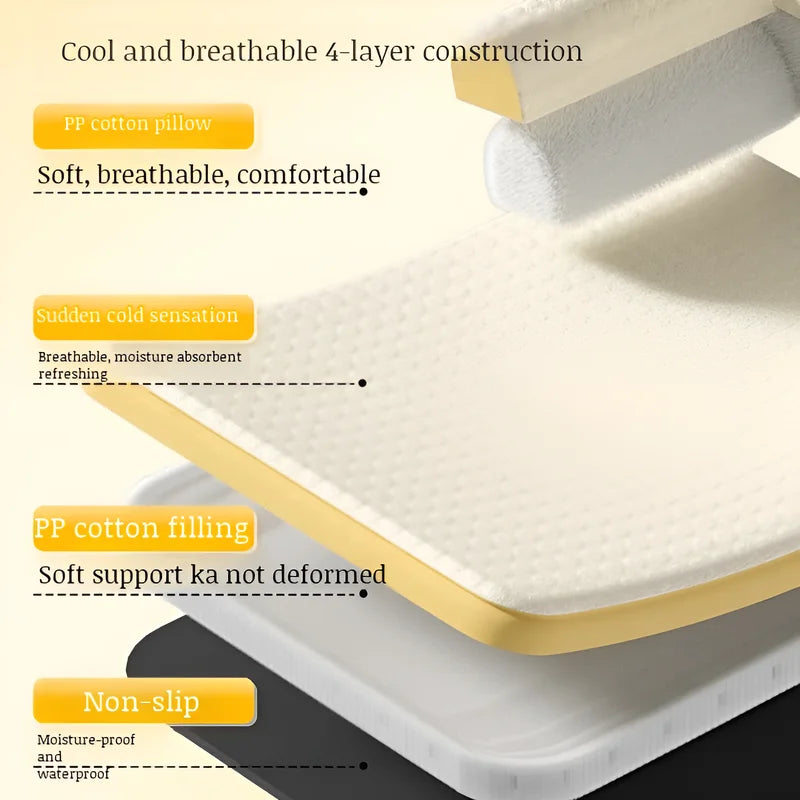 Pet Sofa Ice Doudou Backrest Big Eye Cushion Cool Feeling Cat Kennel Dog Kennel Cushion Breathable Removable and Washable Sofa