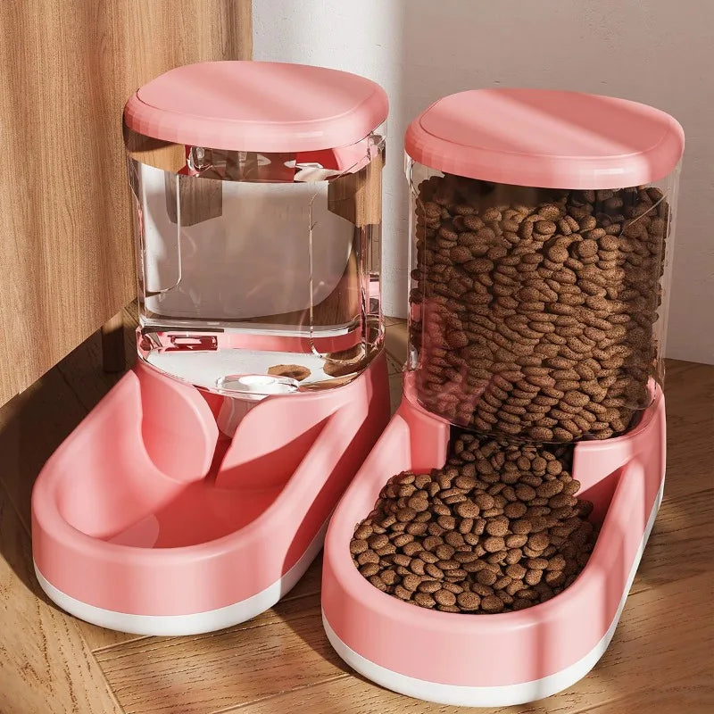 3.8L Large Capacity Pet Feeder Water Modern Design Dispenser Food Grade PP Material Anti Slip Bottom Design for Dog Cat Feeding