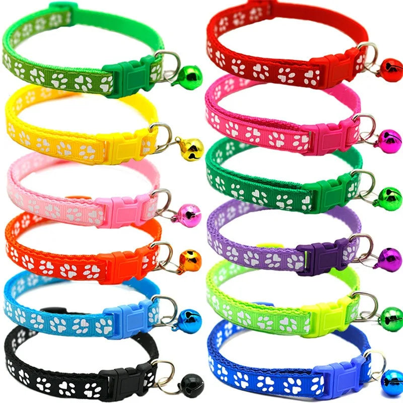 Wholesale Collars for Cat Collar With Bell Adjustable Necklace Cat Puppy Kitten Collar Dropshipping Pet Cats Collar Perro