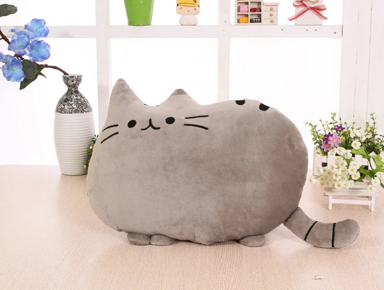 Creative Sofa Cushion Cat Pillow Cotton Biscuit Plush Animal Doll Kids Toys Cute Houseware Decoration Halloween Gifts