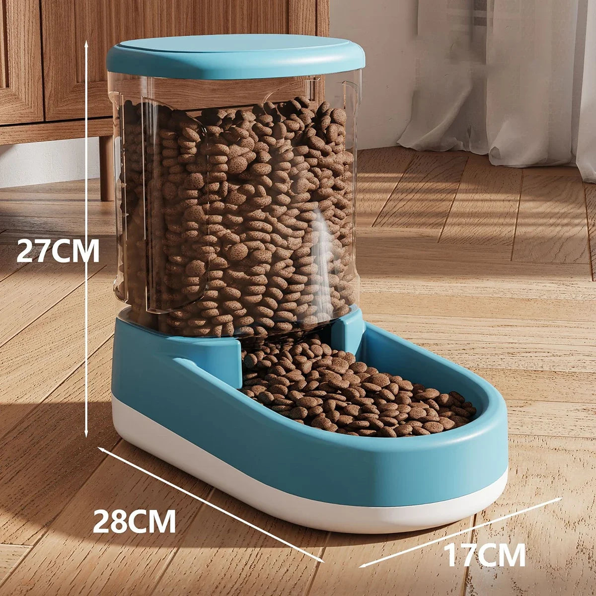 3.8L Large Capacity Pet Feeder Water Modern Design Dispenser Food Grade PP Material Anti Slip Bottom Design for Dog Cat Feeding