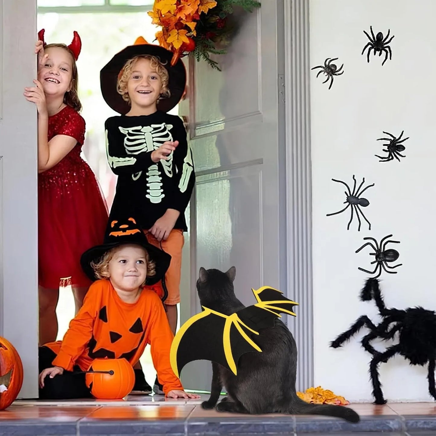 Cat Bat Wings Cat Bat Costume Halloween Costumes Cute Bats Wings for Cats Kitten Kitten Bats Wing Pet Dress Up Accessories