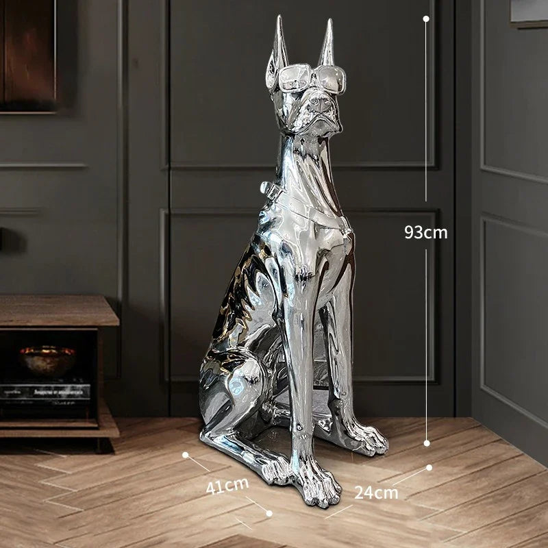 Dog Sculptures Statue Large Luxury Creative Figurines Modern Nordic Figurine Living Room Sculpture Sofa Beside Home Decoration