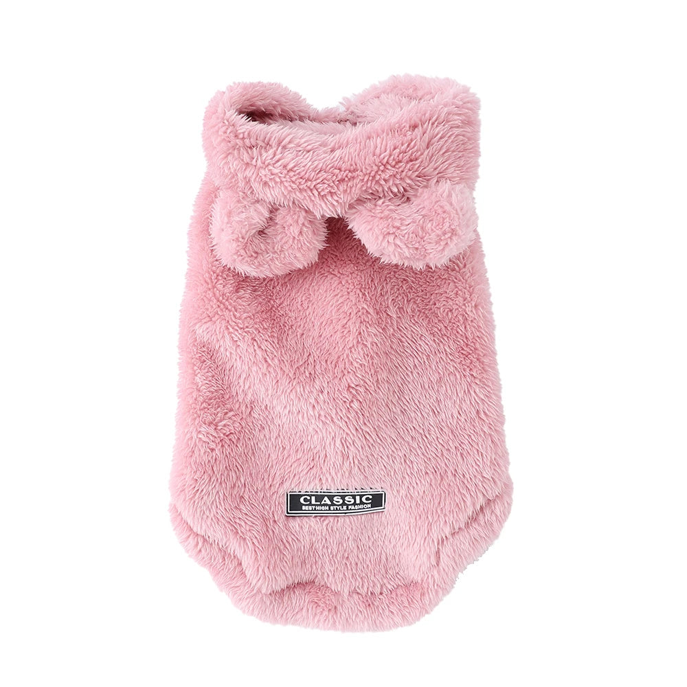 Winter Warm Cat Hoodie Cute Cozy Pet Outfits Rabbit Ears Pets Clothes For Small Medium Dogs Cats Puppy Kitty Soft Sphynx Coat