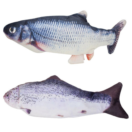 2025 New Portable Electric Moving Cat Fish Toy Interactive Flopping Self-Moving Fish Toy USB Charging for Cats/Puppy/Small Dogs