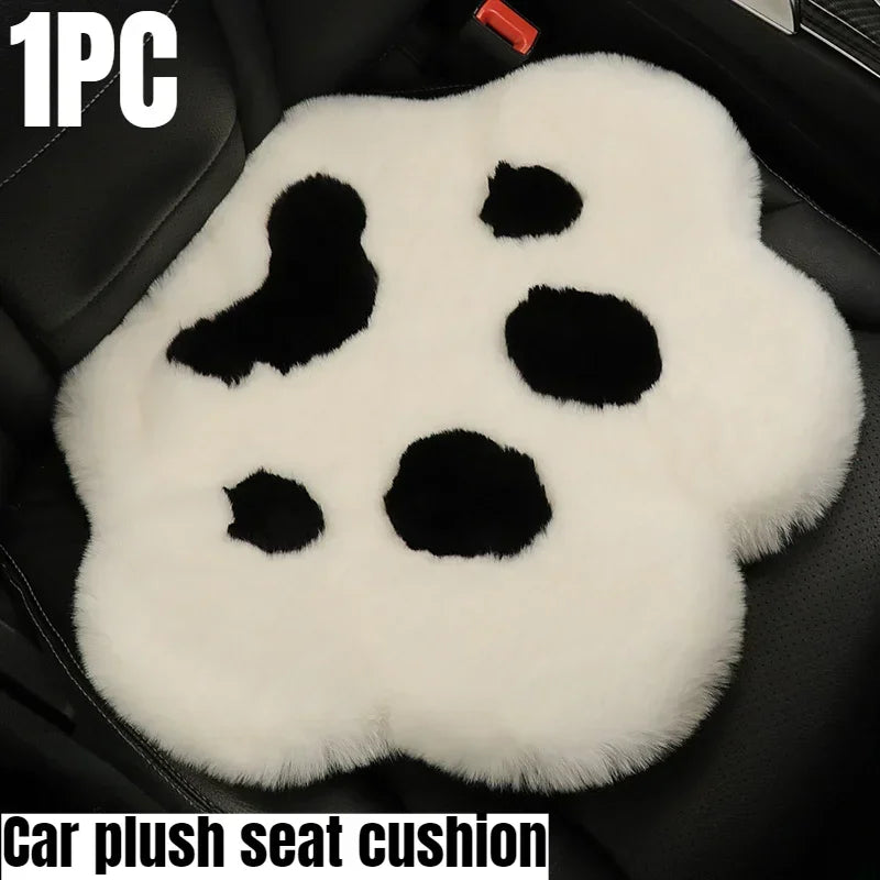 Various Colors Car Cushion Universal Cute Cat Paw Car Warm Plush Car Padded Seat Cushion Autumn and Winter 자동차 방석