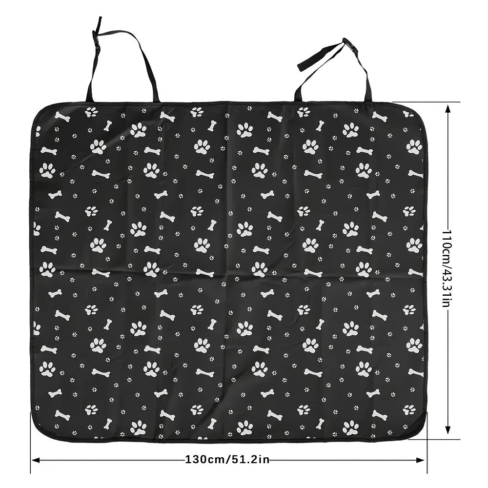 1pc Black Waterproof Pet Car Seat Cover Cushion Rear Seat Protection Pad for Dogs And Cats Safe Travel Accessories