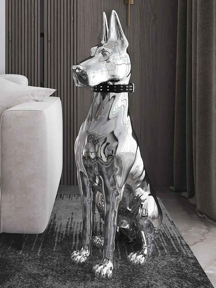 Dog Sculptures Statue Large Luxury Creative Figurines Modern Nordic Figurine Living Room Sculpture Sofa Beside Home Decoration