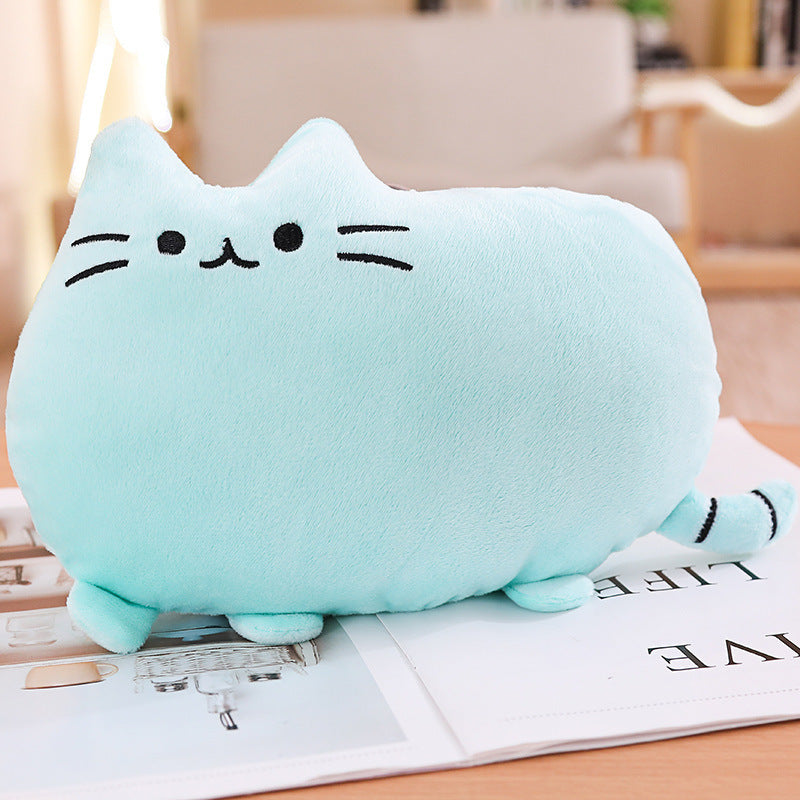 Creative Sofa Cushion Cat Pillow Cotton Biscuit Plush Animal Doll Kids Toys Cute Houseware Decoration Halloween Gifts