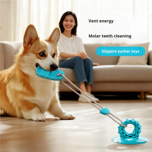 Dog Toys, Suction Cup Slippers, Bite Resistant, Grinding Teeth, Leakage Ball, Relieve Boredom, Self Pleasure, Consume Physical