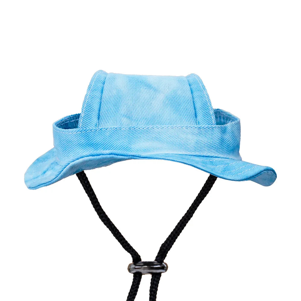 Pet Dogs Bucket Hat with Ear Holes Sunproof Baseball for Large Medium Small Dogs Summer Dog Sun Hat Outdoor Hiking Accessories