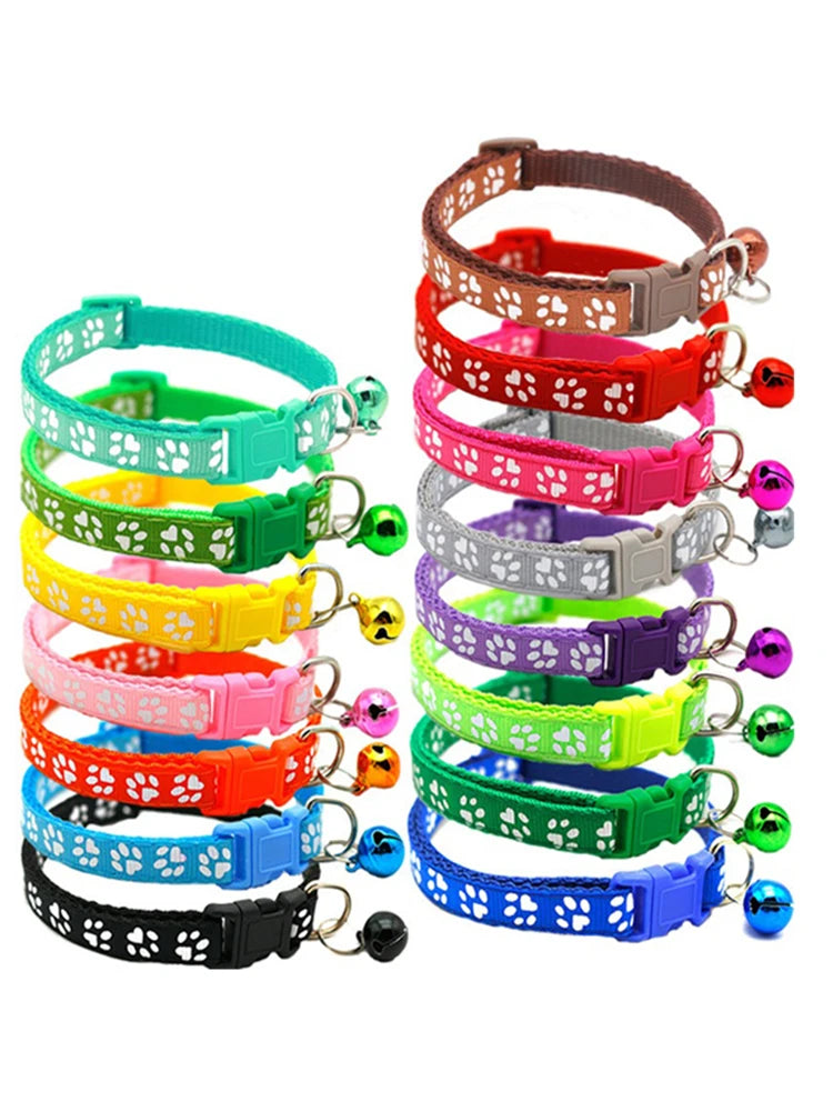 Wholesale Collars for Cat Collar With Bell Adjustable Necklace Cat Puppy Kitten Collar Dropshipping Pet Cats Collar Perro