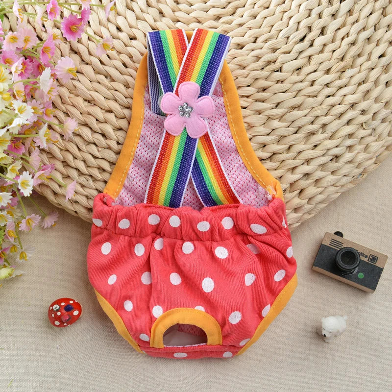 Dot Denim Dog Female Shorts Pants for Small Medium Dogs Chihuahua Pinscher Physiological Panties mascotas Underwear Accessories